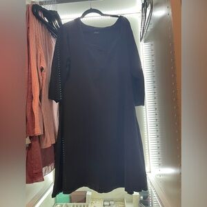 Black ASOS swing dress 3/4 sleeve